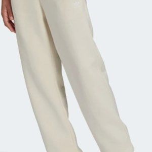 Adidas Essential Fleece Joggers Sweatpants - Small - Ivory